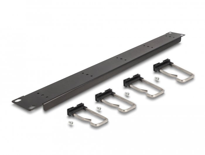 Delock 19? Cablemanagement Rangierpanel Mit 5 Metallbügel 1 He Schwarz