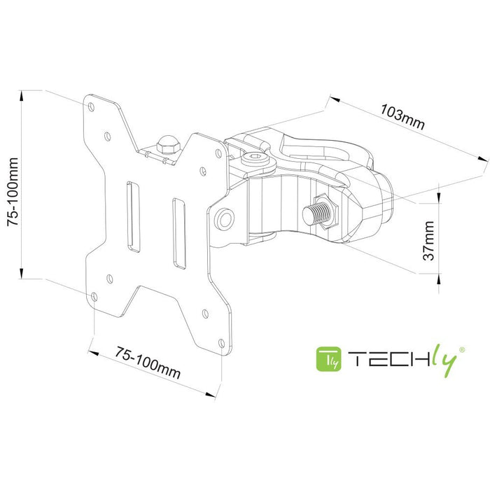 EAN 8051128103793 - Techly ICALCD100BK Escritorio Negro imagen 3