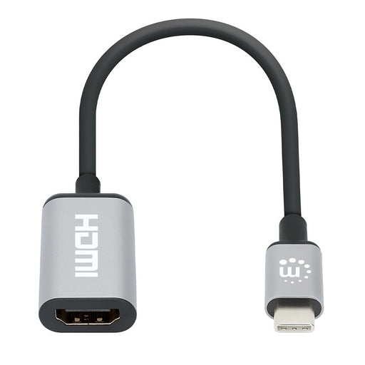 EAN 0766623153706 - Manhattan 153706 adaptador de cable de vídeo 0,15 m USB Tipo C HDMI tipo A (Estándar) Negro, Plata imagen 2