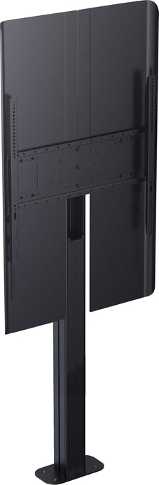 Soporte De Suelo Para Pantallas De 55" A 85" Columna De Aluminio De 1500 Mm De Altura Viene Con Soporte Vesa De 600 De Ancho X 400 De Alto Cubiertas Traseras Curvas Para Ocultar La Parte Trasera De La Pantalla Canal De Gestión De Cables En