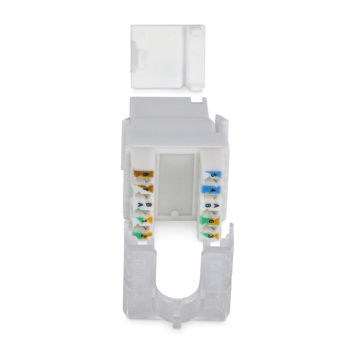 Startech.Com Cat6 Keystone Jack Módulo, Pack De 24 Rj45 Ethernet Keystone Conector Hembra, Utp Cat6 Wandbuchse, 180 Grad 110 Punch Down Conector Hembra, Blanco, Plano, Blanco, Rj-45, Conector Hembra, Conector Hembra, 10gbase-T