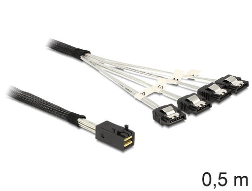 EAN 4043619833924 - DeLOCK 83392 cable Serial Attached SCSI (SAS) 0,5 m Negro, Plata imagen 1
