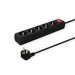 EAN 5901986044680 - Savio LZ-04 Listwa zasilajca, 6 gniazd, 5m 6 salidas AC Tipo F 2500 W Negro imagen 1