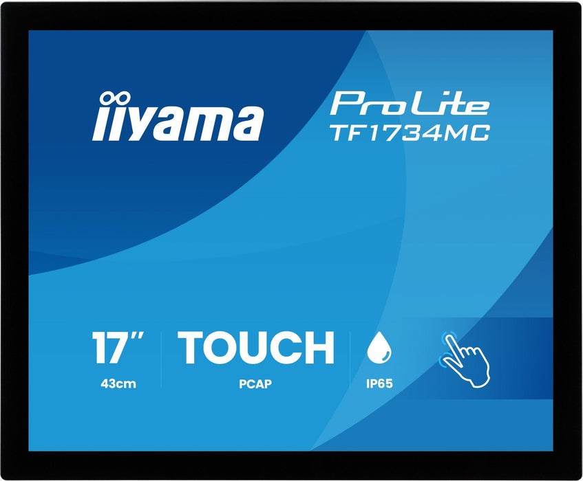 43,0cm 17" (1280x1024) Iiyama Prolite Tf1734mc-B8x 5:4 Tn 5ms 75hz Hdmi Displayport Vga Vesa Touch Black