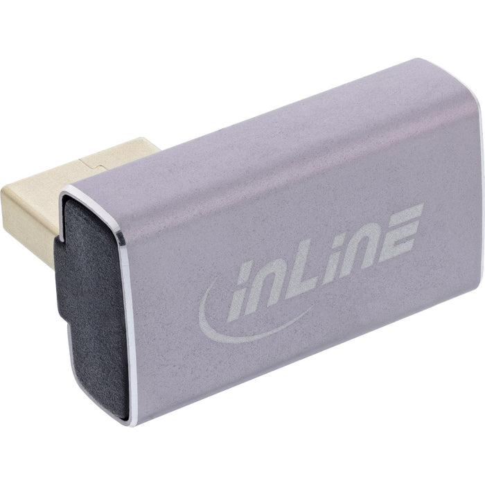 Inline® Displayport 1.4 Adapter, Macho / Female, 90° Vertical Left, 8k Uhd