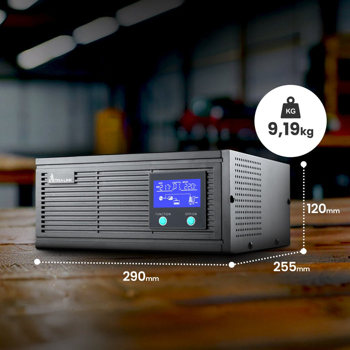Extralink Ex.31131 Adaptador E Inversor De Corriente Auto 1200 W Negro