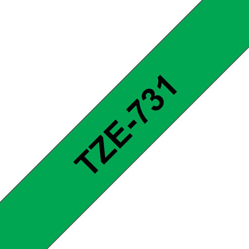 EAN 4977766691352 - Brother TZE-731 cinta para impresora de etiquetas Negro sobre verde imagen 1