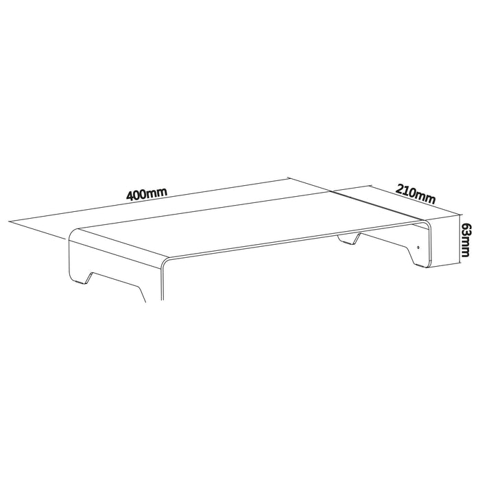 Plataforma De Monitor Inline Aluminio 63 Mm, Máx. 10kg