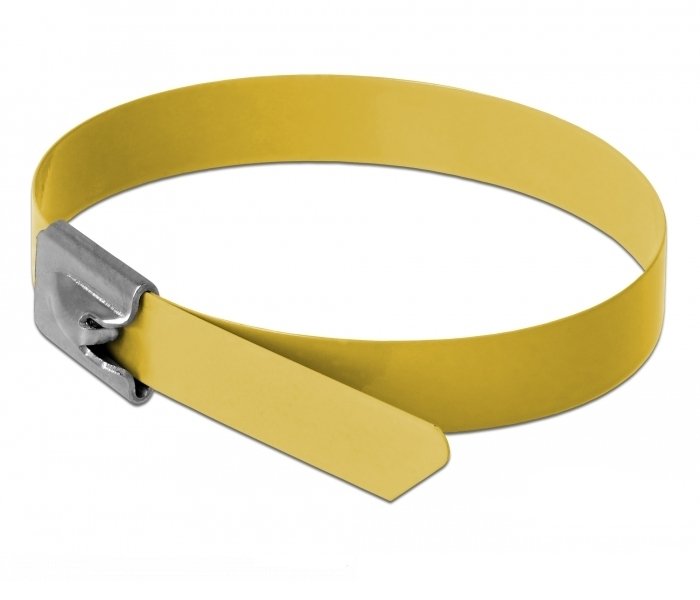 Delock Bridas De Acero Inoxidable L 400 X B 7,9 Mm Amarillo 10 Piezas