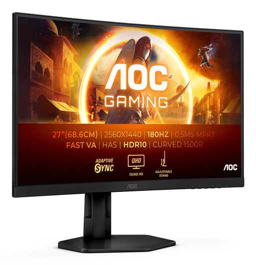 EAN 4038986182157 - AOC G4 CQ27G4X pantalla para PC 68,6 cm (27") 2560 x 1440 Pixeles Quad HD LCD Negro imagen 1