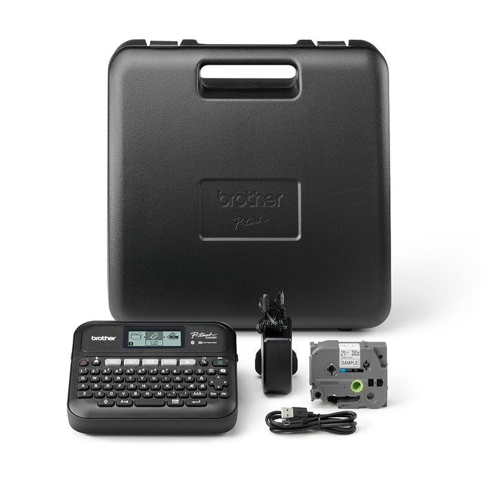 Brother Etiqueteuse Escritoriotique Professionnelle Bluetooth 18mm Con Mallette De Transporte Adaptador Secteur Un Cinta Tze 4m Câble