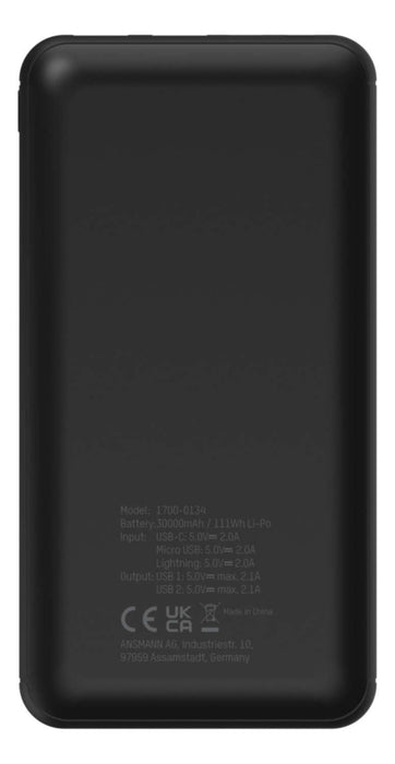 EAN 4013674177776 - Ansmann PB212 Polímero de litio 30000 mAh Negro imagen 3