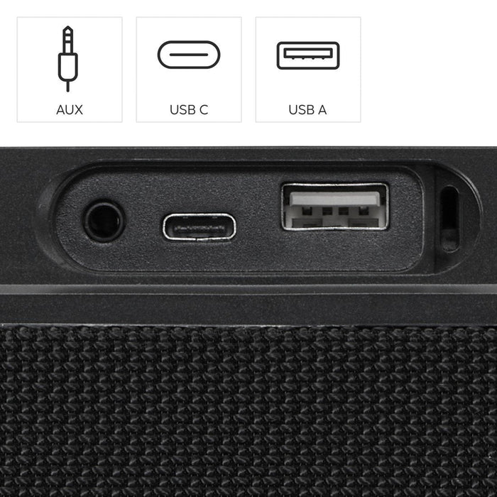Hama Mate Pro Altavoz Portatil - Potencia 60w - Bluetooth - Usb-C - Bateria 3600mah - Ipx6 - Rango 10m - 17.2x31x12cm -