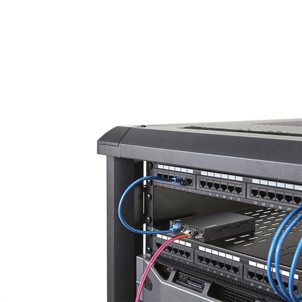 Startech.Com Conversor De Medios De Ethernet Gigabit De Cobre A Fibra Monomodo Lc 10km Conversor De Soportes De Fibra 1gbe 100base-Lx 1000base-T Rj-45 / Modo Simple Lc Hasta 10 Km 1310 Nm Para P/N: Sva12m2neua Sva12m5na