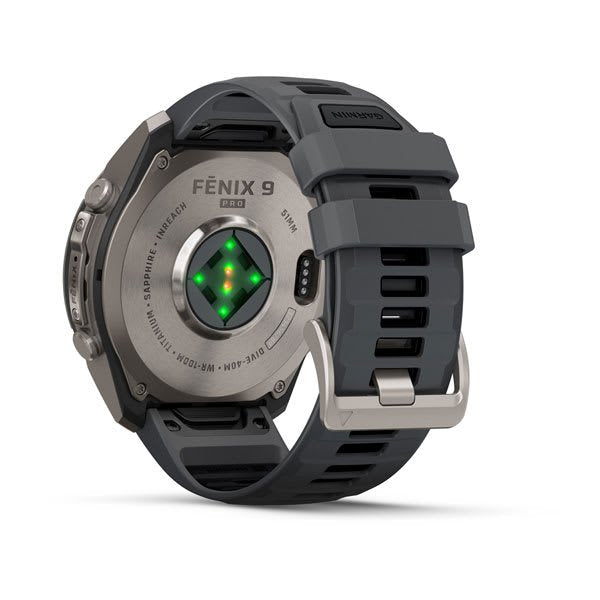 Garmin Fenix 9 Pro Inreach Lte 47mm Titanio Con Correa De Silicona En Gris