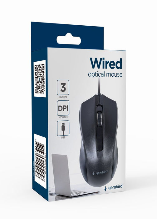 EAN 8716309104258 - Gembird MUS-3B-01 ratón Oficina Ambidextro USB tipo A Óptico 1000 DPI imagen 1