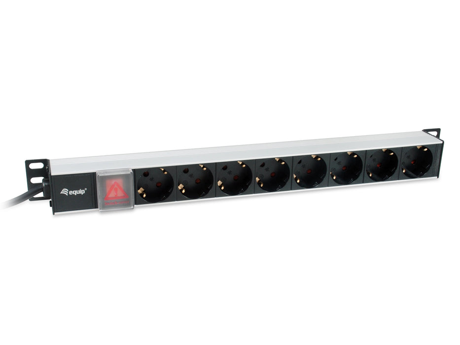 EAN 4015867238813 - Equip 333308 unidad de distribución de energía (PDU) 8 salidas AC 1U Negro, Plata imagen 1