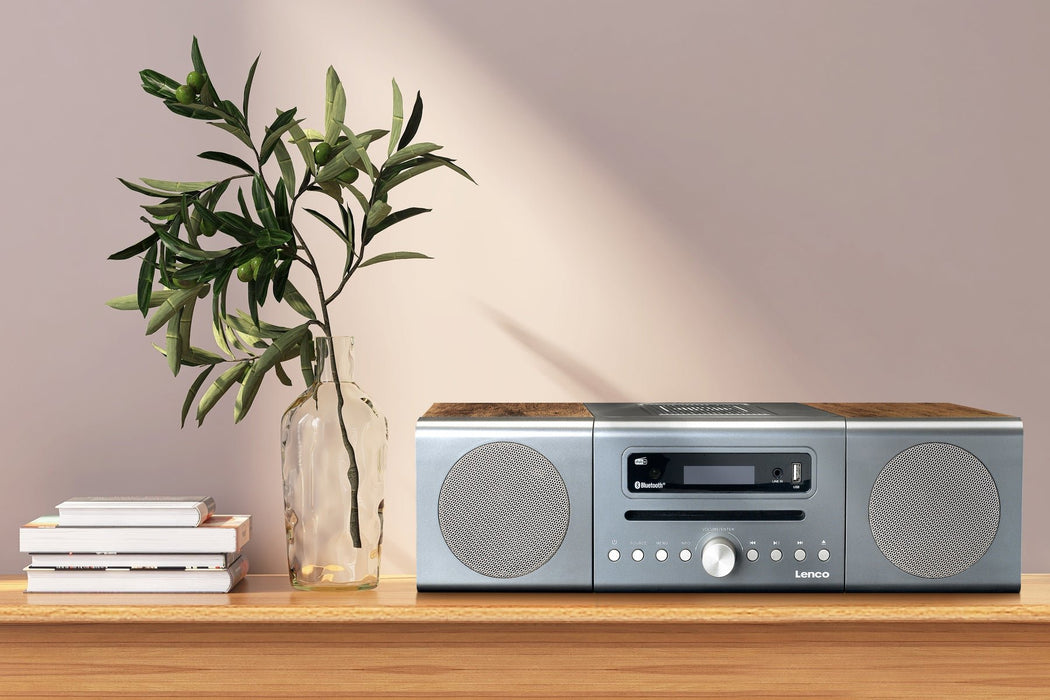 EAN 8711902066163 - Lenco MC-175SI sistema de audio para el hogar Microcadena de música para uso doméstico 40 W Plata, Madera imagen 15