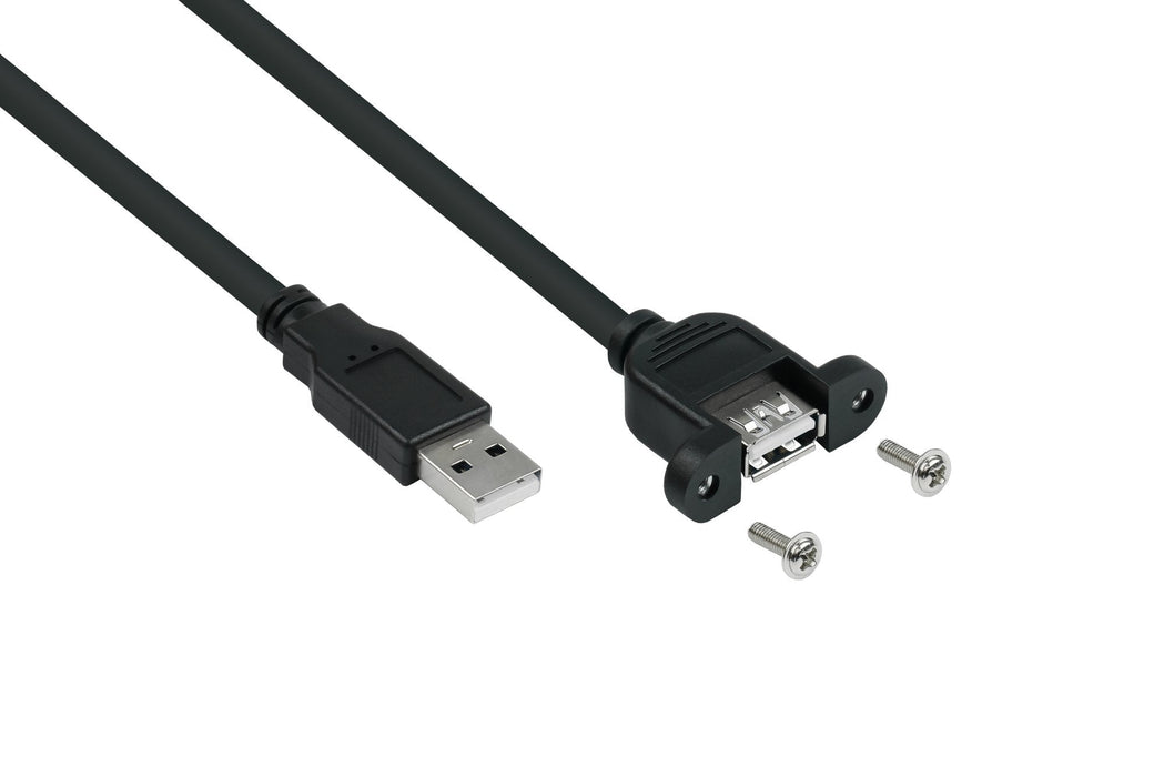 Kabelmeister Usb2.0 Extensión A-St.-Empotrable.A Negro. 1m