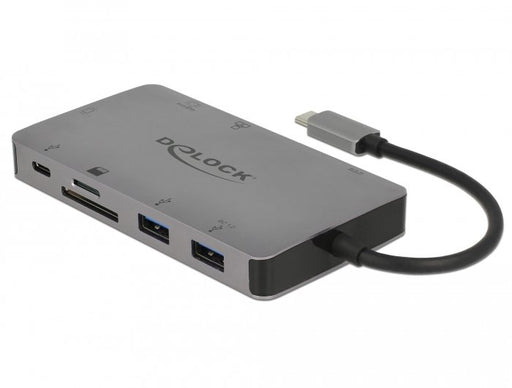 EAN 4043619877355 - DeLOCK 87735 base para portátil y replicador de puertos Alámbrico USB 3.2 Gen 1 (3.1 Gen 1) Type-C Gris imagen 1