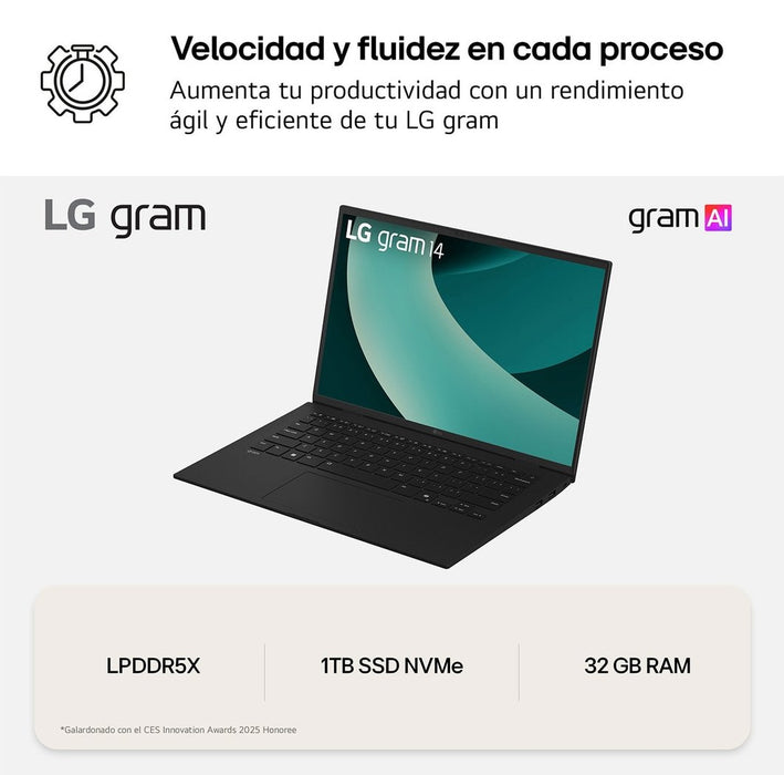 EAN 8806096666715 - LG Gram 17ZD90T-G.AX88B ordenador portatil Intel Core Ultra 7 255H Portátil 43,2 cm (17") WQXGA 32 GB LPD imagen 8