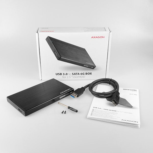 EAN 8595247903730 - Axagon EE25-XA6 caja para disco duro externo Carcasa de disco duro/SSD Negro 2.5" imagen 9