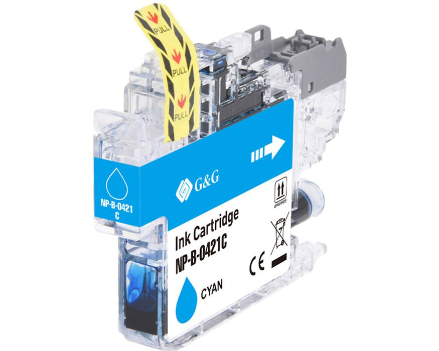 G&G Tinte Compatible Con Brother Lc421c 200 Copias Cyan