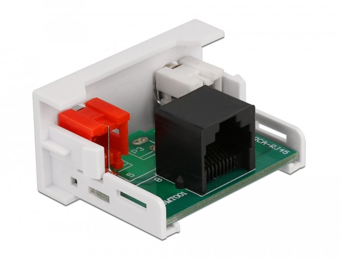 Easy 45 Modul 2 X Cinch Buchse Zu Rj45 Buchse 22,5 X 45 Mm