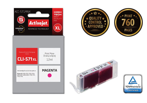 EAN 5901443103189 - Activejet ACC-571MNX cartucho de tinta 1 pieza(s) Compatible Alto rendimiento (XL) Magenta imagen 1