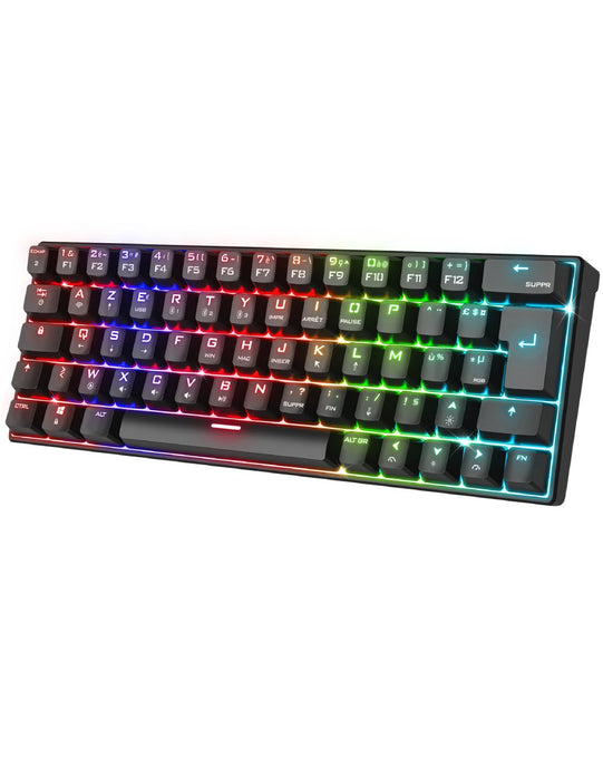 Teclado Gamer Inalámbrico Bluetooth Mecánico (Red Switch) Spirit Of Gamer Xpert K200 Tkl Rgb (Negro)