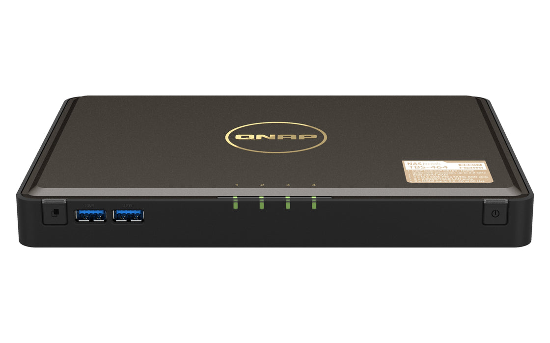 Qnaptbs-464 Nasbook Servidor Nas 4 Compartimentos Raid Raid 0 1 5 6 10 Ram 8gb 2.5 Gigabit Ethernet Iscsi Soporta