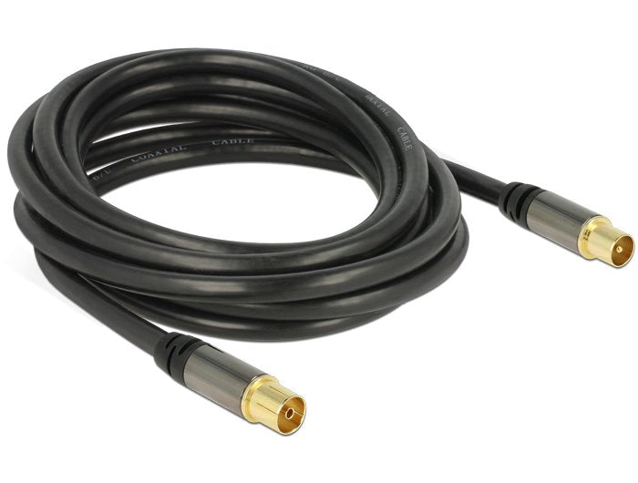 EAN 4043619889242 - DeLOCK 88924 cable coaxial RG-6/U 3 m IEC Negro imagen 1