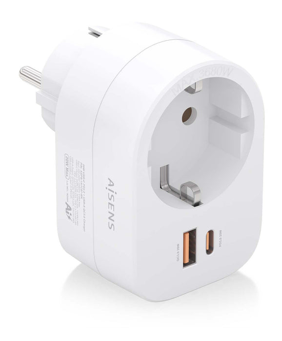 EAN 8435739901700 - AISENS ASPS-1A1C06-W cargador de dispositivo móvil Universal Blanco Corriente alterna Carga rápida Interi imagen 1