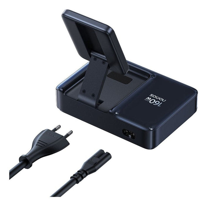 Baseus Nomos Nh21 4-In-1 Desktop Charging Station With Retractable    Cable 3c+U 160w Eu Cosmic Black