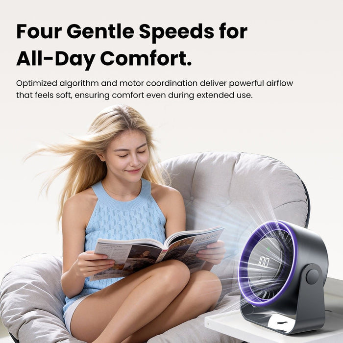 Ventilador De Sobremesa Vention Pbjh0 10w 7 Aspas 3 Velocidades