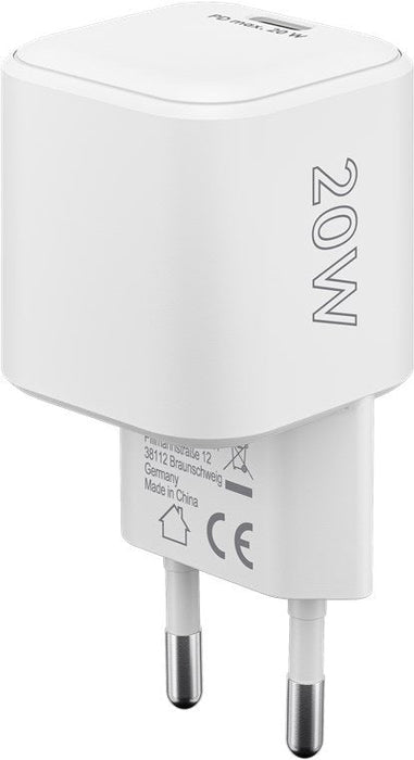 Cargador Rápido Goobay 20w Usb-C Pd Gan (Blanco) 76691
