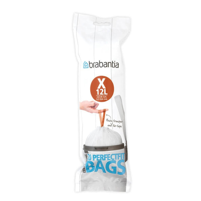 EAN 8710755116728 - Brabantia 116728 bolsa para basura 12 L Blanco 20 pieza(s) imagen 1