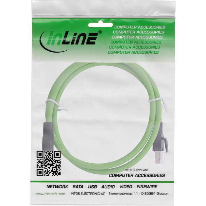 Inline® Industrial Network Cable, M12 4-Pin D-Coded Macho Plug A Rj45, Pur 7,5m