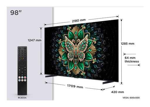 EAN 5901292525767 - TCL C6K 98C6K Televisor 2,49 m (98") 4K Ultra HD Smart TV Wifi Metálico imagen 2