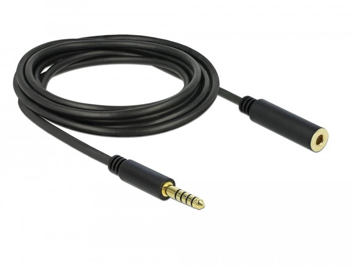 Delock Verlängerungscable Klinke 4,4 Mm 5 Pin Stecker Zu Buchse 3 M Schwarz