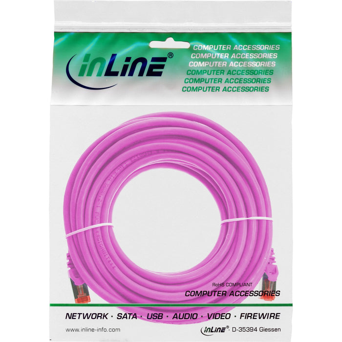 Inline® Cable De Red S/Ftp Pimf Cat.6 250mhz Pvc Cobre Rosa 10m