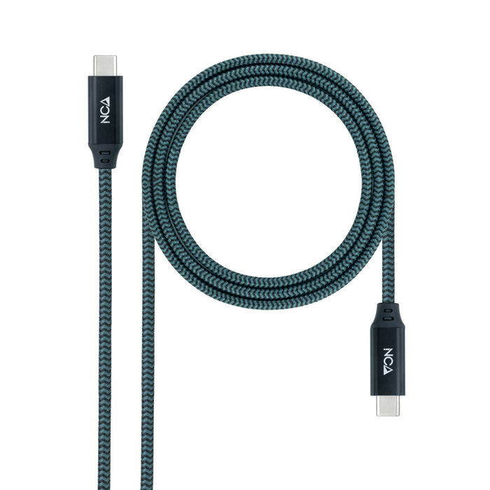 EAN 8433281012790 - Nanocable 10.01.4300-COMB cable USB USB4 Gen 2x2 0,5 m USB C Verde azulado, Negro, Gris imagen 1
