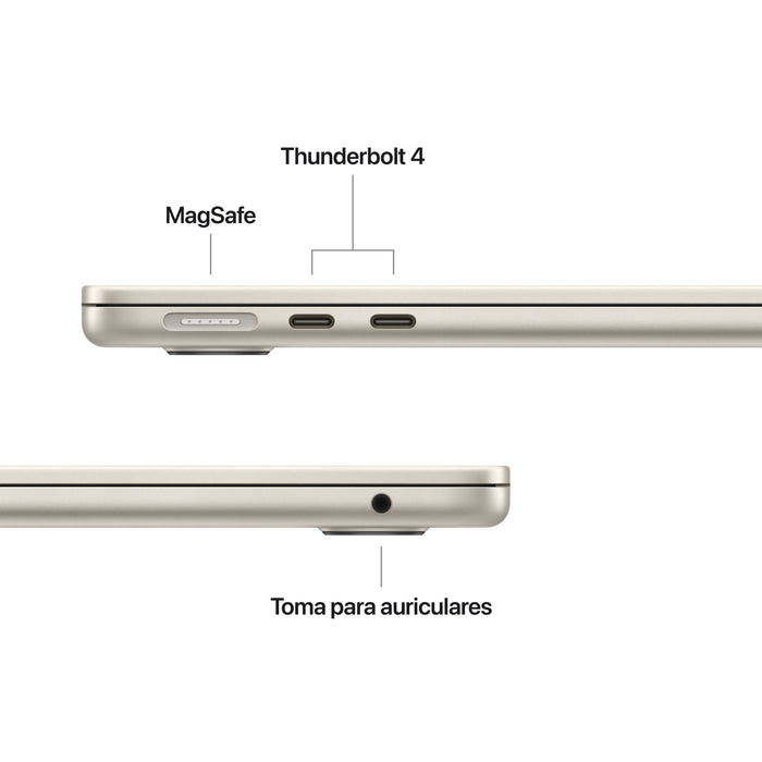 Apple Macbook Air 13,6' M5 10-Core Cpu 16gb 1tb Ssd 10-Core Gpu Blanco Estrella