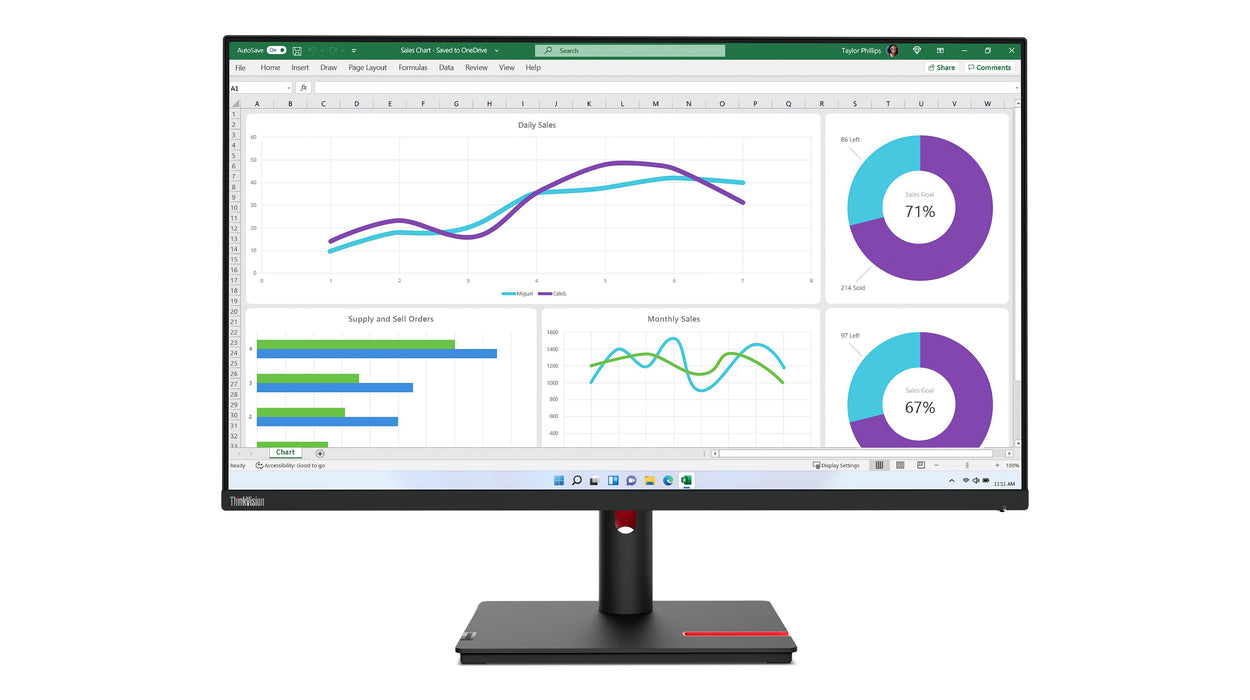 EAN 0196801200739 - Lenovo ThinkVision T32h-30 pantalla para PC 80 cm (31.5") 2560 x 1440 Pixeles Quad HD LED Negro imagen 5