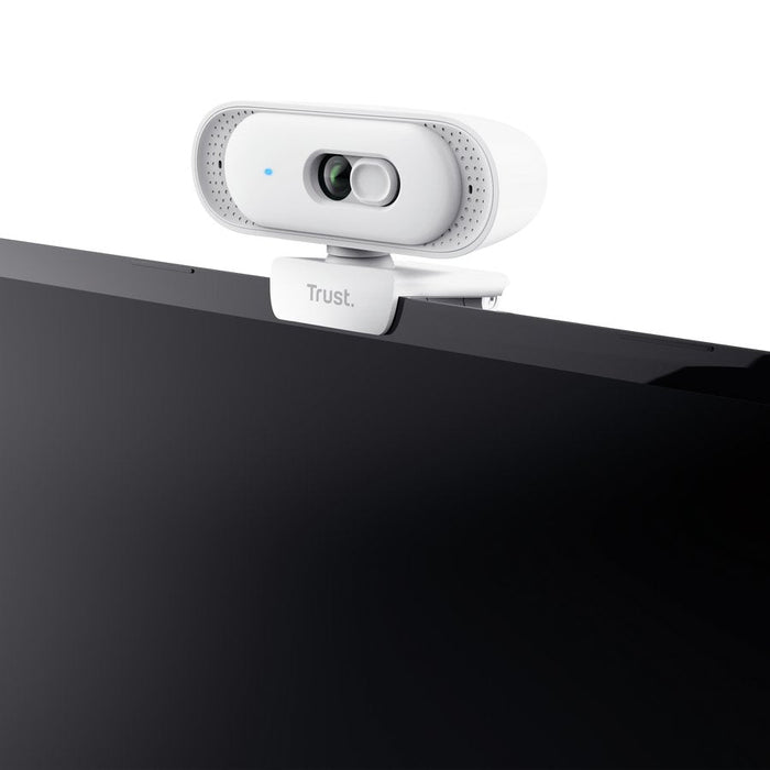 Webcam Trust Tomar 2k Qhd 2560x1440 30fps Fov 76 Grados Reduccion Ruido Privacidad Blanco