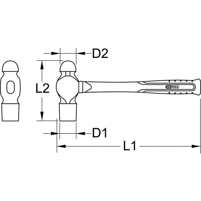 Ks Tools 963.0326 Martillo De Cerrajero