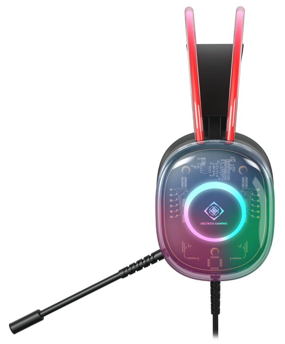 Auriculares Deltaco Gaming Rgb Beleuchtet Halbtransparente
