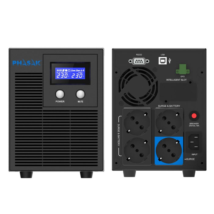 EAN 5605922009244 - Phasak PH 7621 sistema de alimentación ininterrumpida (UPS) Línea interactiva 2,16 kVA 1400 W 4 salidas A imagen 2