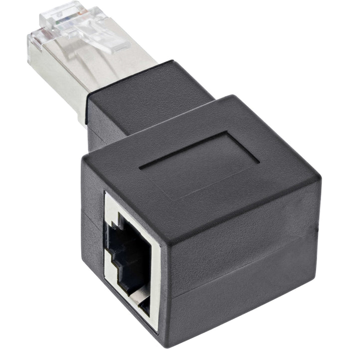 Adaptador De Cable De Red Inline Cat.6a, Enchufe/Toma Rj45, Acodado 90° A La Derecha
