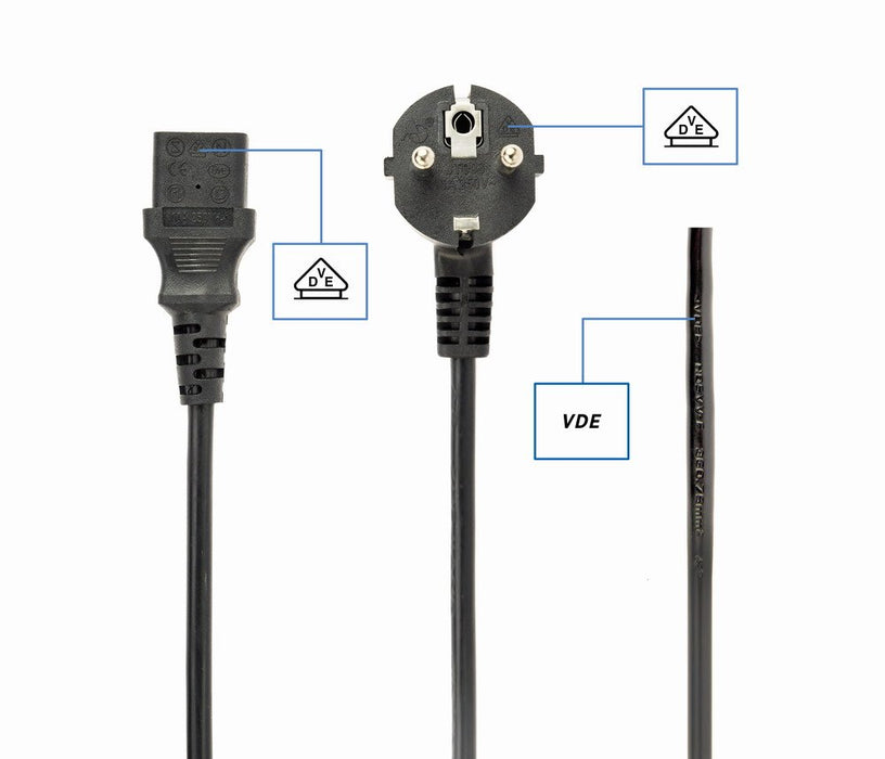 EAN 8716309037853 - Gembird PC-186-VDE-3M power cord with VDE approval 3 meter Negro imagen 6